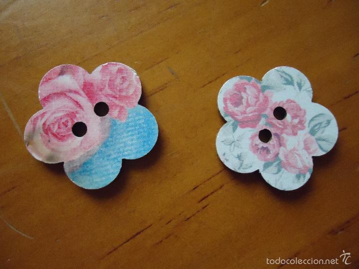 Novo: boton - pareja de botones infantiles - flor pareja de flores