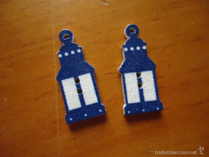 Novo: boton - pareja de botones infantiles - mar marinero marineros, farol faroles