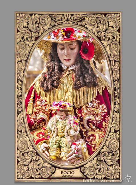 Nuevo: Azulejo 40x25 de la Virgen del Rocio de Pastora con greca. - Foto 1