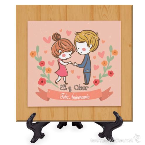 New: Azulejo 20x20 conmemorativo de Aniversario de boda personalizable.