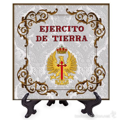 Nuevo: Azulejo 10x10 con el emblema del Ejercito de Tierra Espa&ntilde;ol - Foto 1