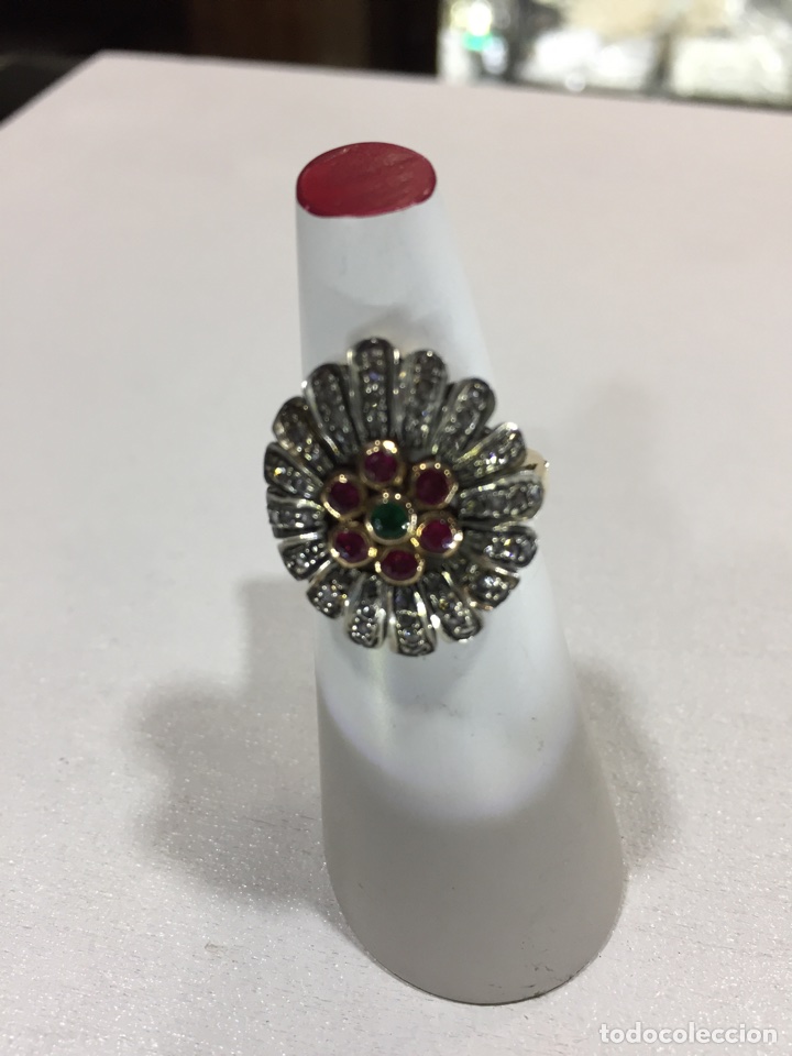 Nuevo: Anillo oro,diamantes,esmeralda y rub&iacute;es - Foto 1