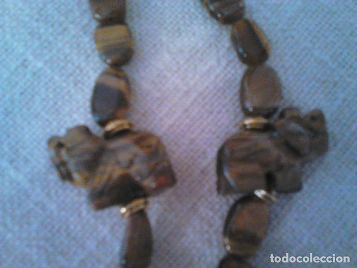 Nuevo: Collar de ojo de tigre con elefantitos - Foto 2