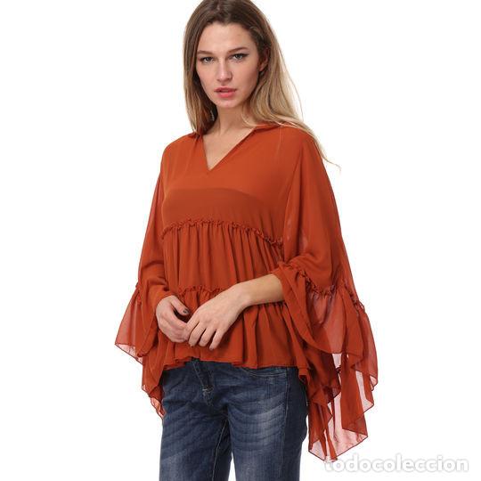 Nuevo: Blusa manga oversize teja talla 38 - Foto 1