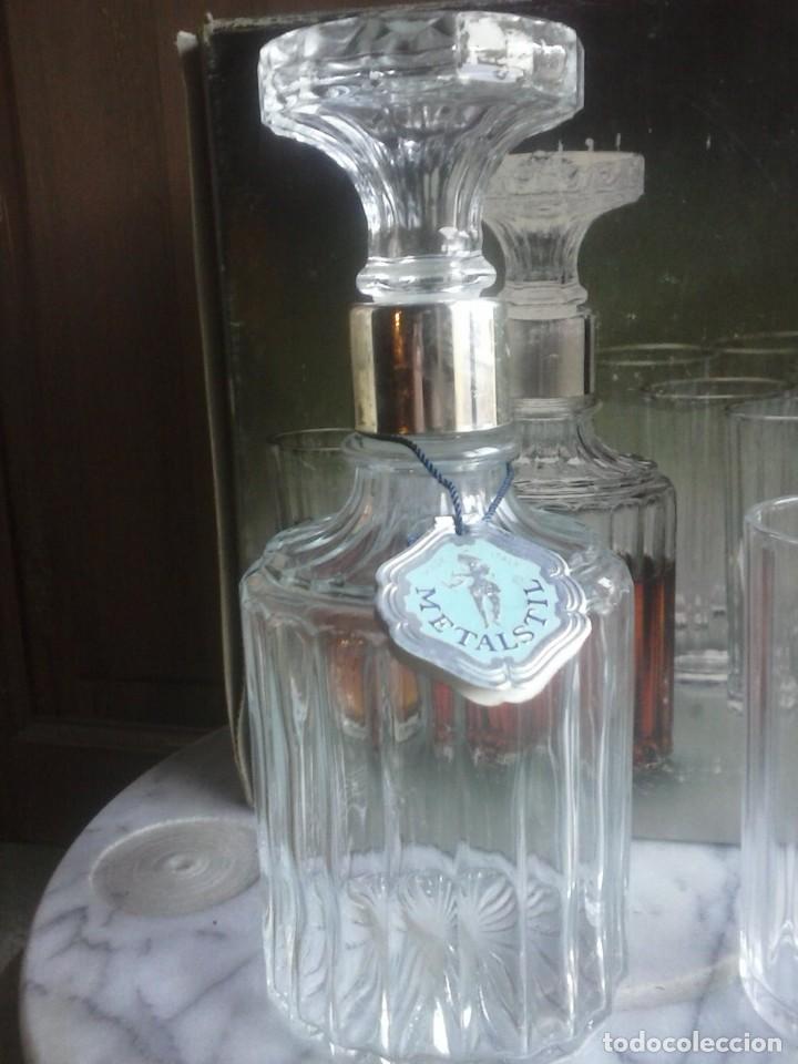 Nuevo: JUEGO WHISKY - CRISTAL Y SILVER PLATE . - Foto 1