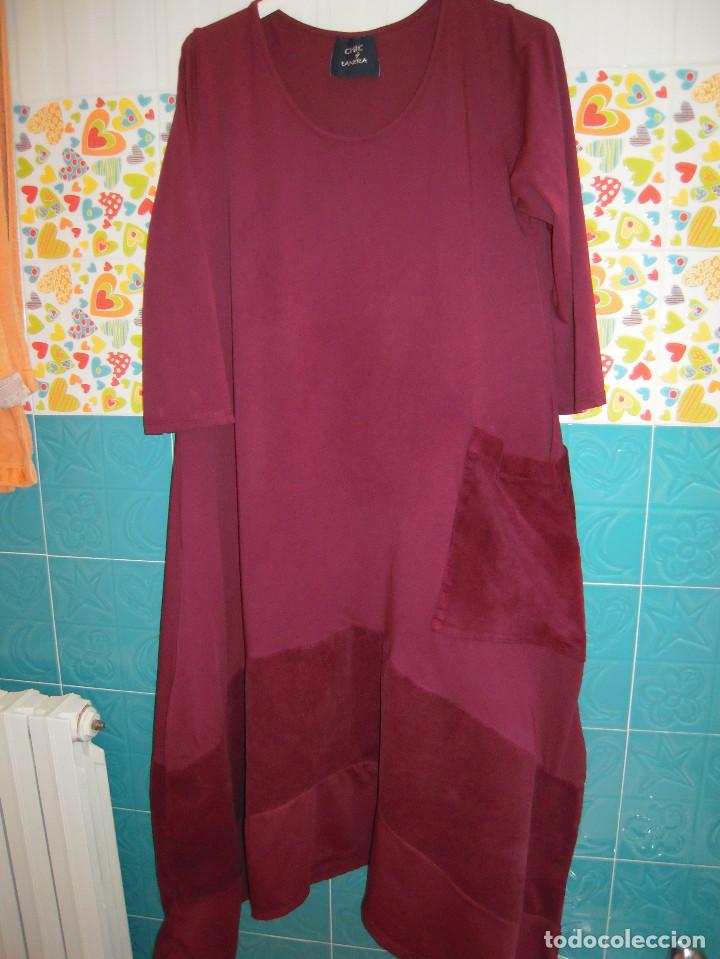 Nuevo: Vestido oversize burdeos talla &uacute;nica - Foto 3