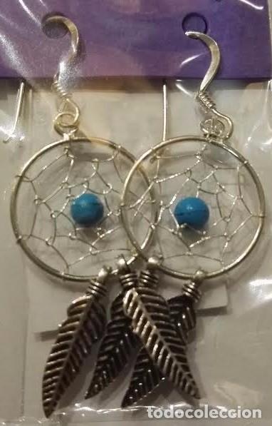 Nuevo: pendientes atrapa sue&ntilde;os indios en plata de ley - 4.50cms - Foto 1