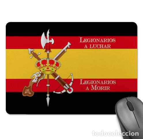Nuevo: Alfombra de rat&oacute;n de la Legi&oacute;n con lema y bandera de Espa&ntilde;a