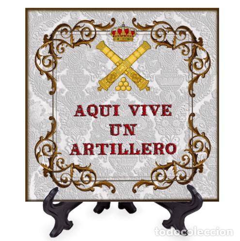 Neuf: Azulejo 20x20 Aqui vive un Artillero