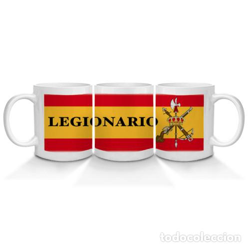 Nuevo: Taza con el emblema de la Legi&oacute;n y el fondo de la bandera espa&ntilde;a
