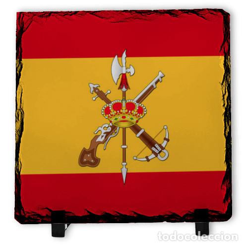 Nuevo: Bonita Pizarra 10x10 con emblema de la Legi&oacute;n y bandera de Espa&ntilde;a