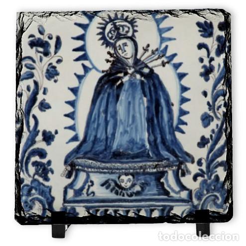 Nuevo: Pizarra 15X15 DE LA VIRGEN DE LOS DOLORES VINTAGE
