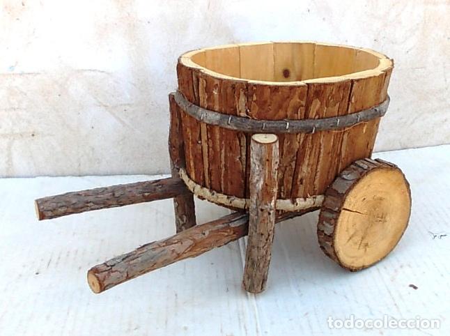 Nuevo: carretila  de madera , troncos