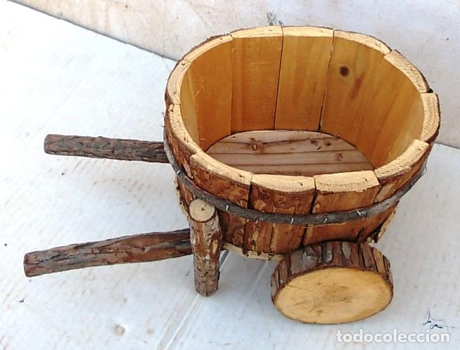 Nuevo: carretila  de madera , troncos - Foto 2
