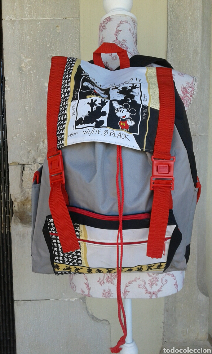 Nuevo: Mochila Mickey White Black a&ntilde;os 80 - Foto 1