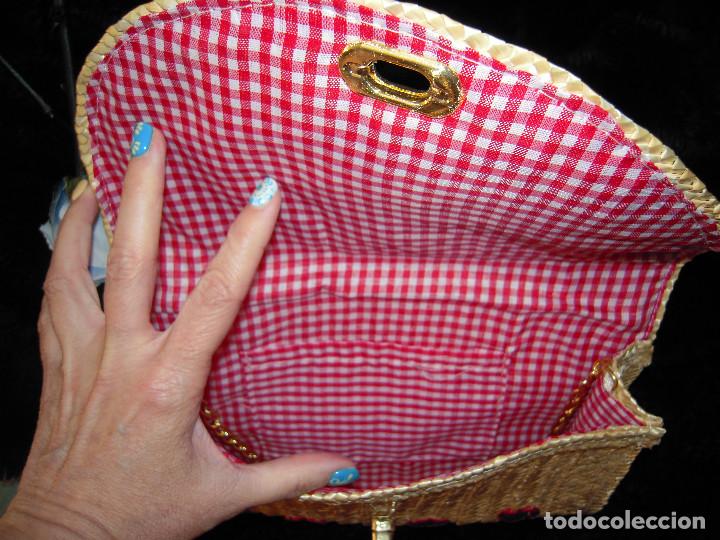 Nuevo: Bolso de paja con corazones y cadena - Foto 3