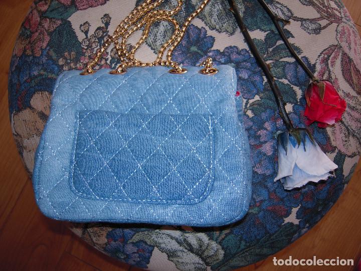 Nuevo: Bolso guateado denim con parches y cadena - Foto 2