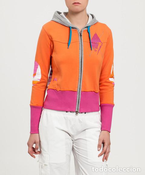 Nuevo: Sudadera capucha naranja y multicolor talla S - Foto 1