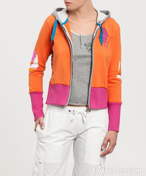 Nuevo: Sudadera capucha naranja y multicolor talla S - Foto 3