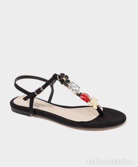 Nuevo: Sandalias abalorios negras talla 37 - Foto 1