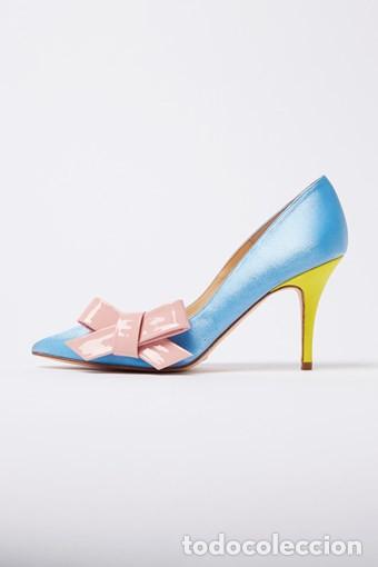 Nuevo: Zapatos de tac&oacute;n azul celeste talla 37 - Foto 4