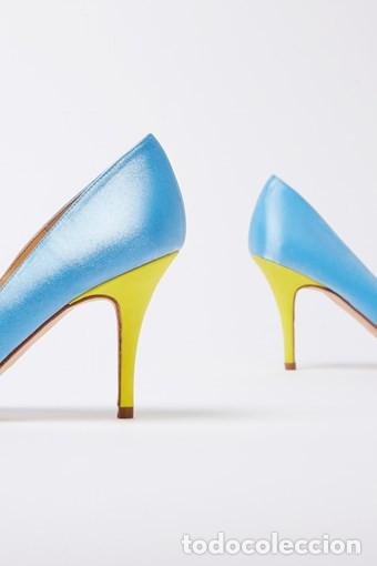 Nuevo: Zapatos de tac&oacute;n azul celeste talla 37 - Foto 5