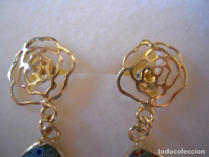 Nuevo: Pendientes plata flor y murano - Foto 3