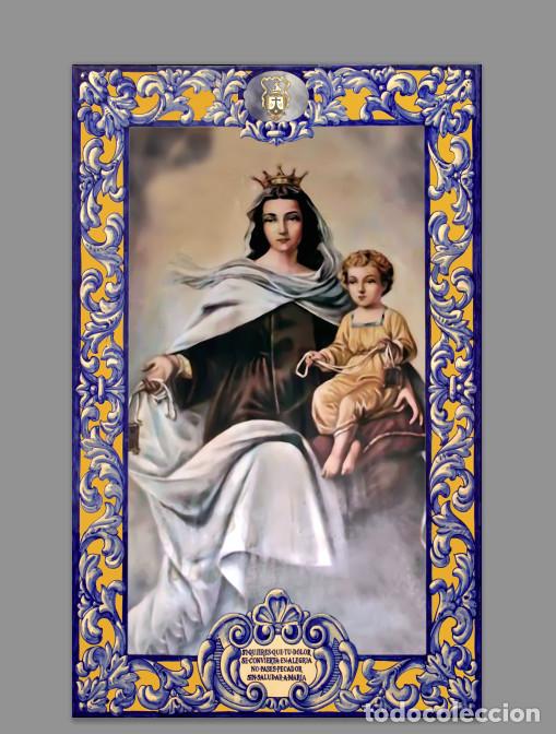 Nuevo: Azulejo 20x30 de la virgen del carmen con leyenda