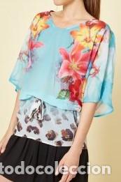 Nuevo: Blusa estampada celeste talla L (40) - Foto 1