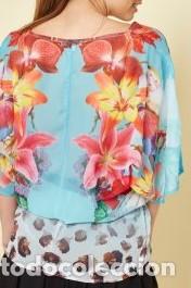 Nuevo: Blusa estampada celeste talla L (40) - Foto 2