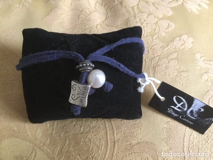 Nuevo: PULSERA PERLAS, &Aacute;GATA AZUL, PLATA Y RODIO - Foto 4