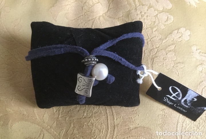 Nuevo: PULSERA PERLAS, &Aacute;GATA AZUL, PLATA Y RODIO - Foto 5