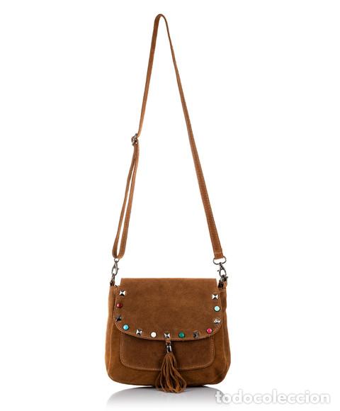 Nuevo: Bolso ante marr&oacute;n con tachuelas - Foto 2