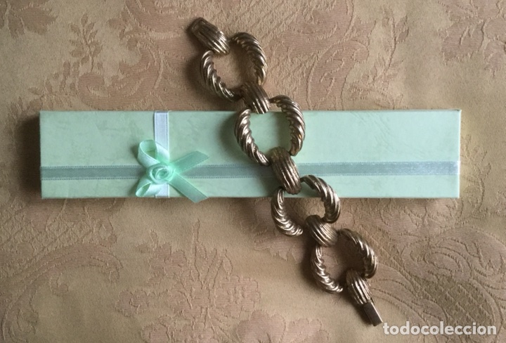 Neuf: PRECIOSA PULSERA DE ESLABONES DORADOS GRANDES