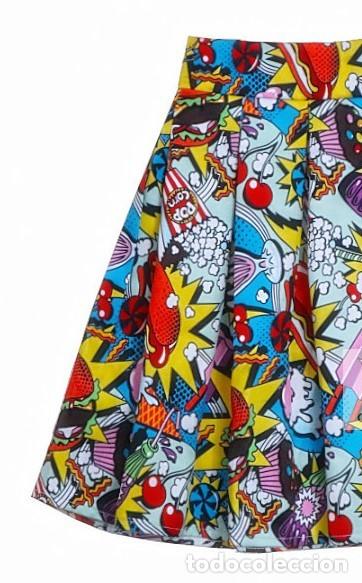 Nuevo: Falda dibujos multicolor talla M - Foto 1