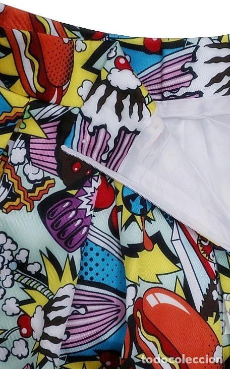 Nuevo: Falda dibujos multicolor talla M - Foto 3