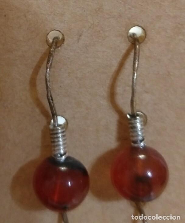 Nuevo: Arc 40 Pendientes plata hippy con perla &aacute;mbar - 2cm largo total - Foto 2
