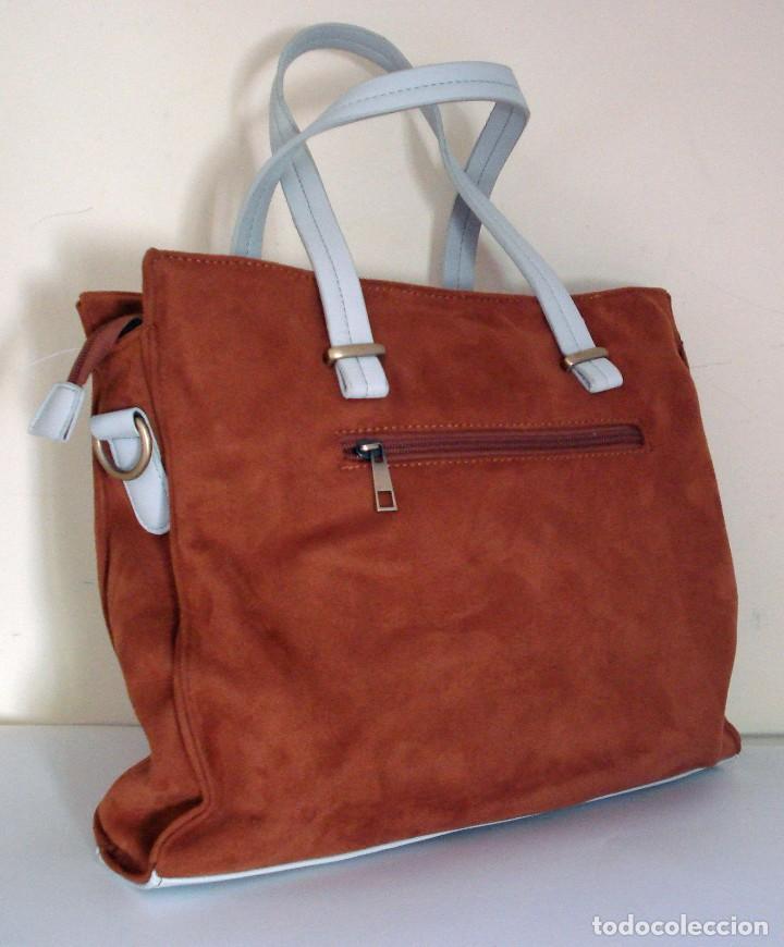 precioso bolso shopper de antelina con doble as - Buy New Items at  todocoleccion - 111033575