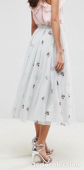Nuevo: Falda midi de tul bordado talla 40 - Foto 2
