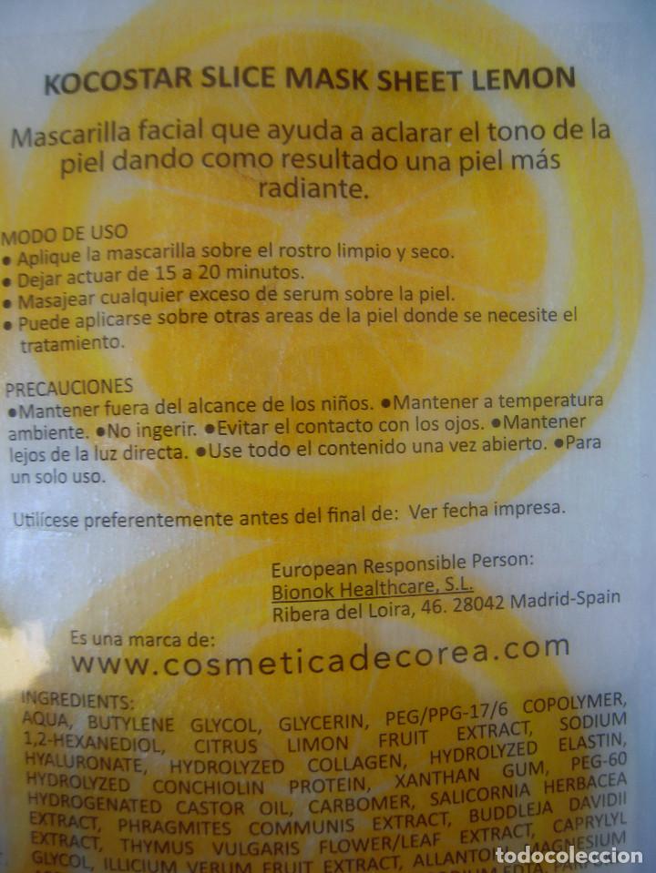 Nuevo: Mascarilla Slice Mask Sheet de lim&oacute;n de Kocostar - Foto 3