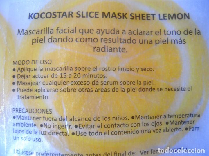 Nuevo: Mascarilla Slice Mask Sheet de lim&oacute;n de Kocostar - Foto 4