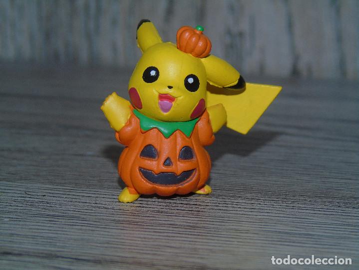 Nuevo: Figura Pokemon Pikachu Halloween 3.2 cm PVC Duro Calabaza Personaje Videojuego