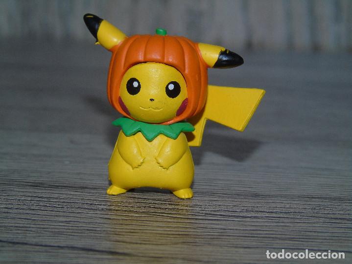 Nuevo: Figura Pokemon Pikachu Halloween 3.4 cm PVC Duro Calabaza