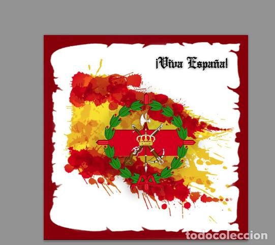 Nuevo: Azulejo 10x10 con el emblema del tercio Gran Capitan 1 de la Legi&oacute;n y Viva Espa&ntilde;a