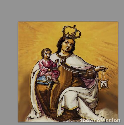 Nuevo: Azulejo 15x15 con la Virgen del Carmen - Foto 1