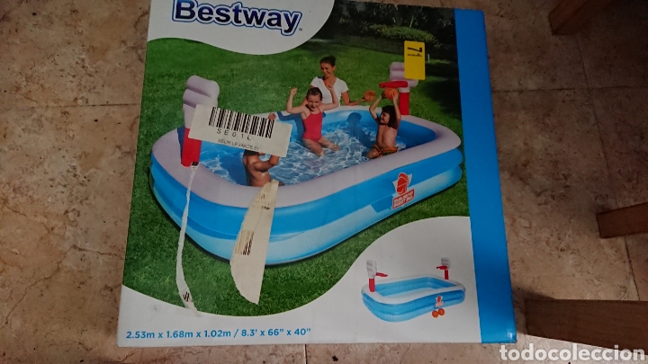 New: GRAN PISCINA IDEAL NI&Ntilde;OS CON CANASTAS DE BALONCESTO Y 2 PELOTAS PRECINTADA
