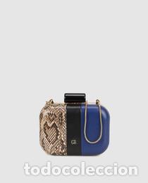 clutch de piel en azul marino, negro y efecto s - Comprar Artículos nuevos  en todocoleccion - 130902016