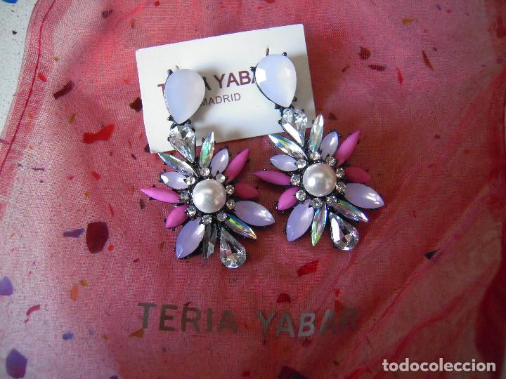 Nuevo: Pendientes flor cristal y perla - Foto 6