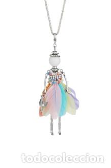 Nuevo: Collar largo chica plateado y multicolor - Foto 1