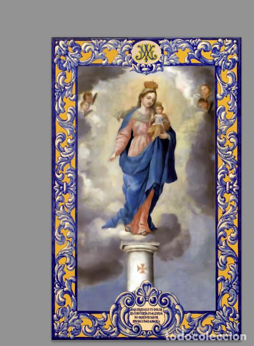 Nuevo: Azulejo 20x30 con lema de la Virgen del Pilar - Foto 1